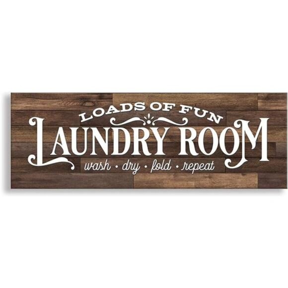 Home Vintage Laundry Room Sign Canvas Wall Art | Rustic Laundry Rules Prints - Picture 2 of 7